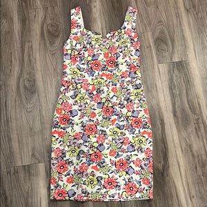 The Limited Purple and Pink Sheath Midi Dress Square Neck Sleeveless Cocktail